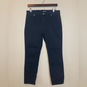 Buffalo David Bitton Daily Mid-Rise Stretch Skinny Ankle Grazer Black Pants